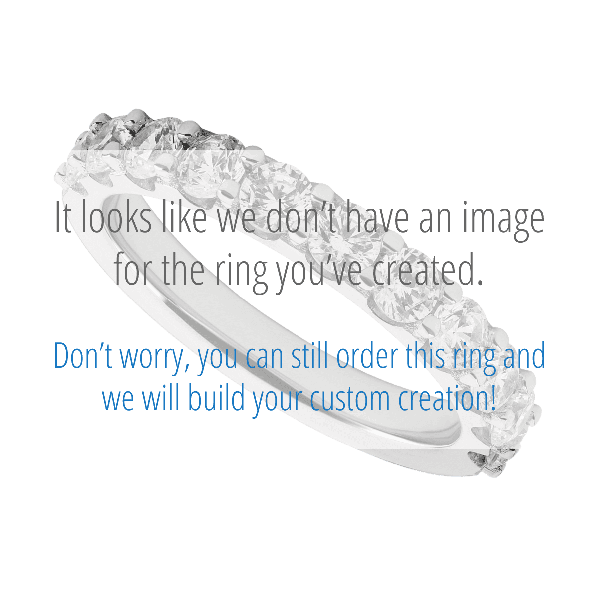 18K White Gold band with 11 Round Lab Grown Diamond having TCW-1.1