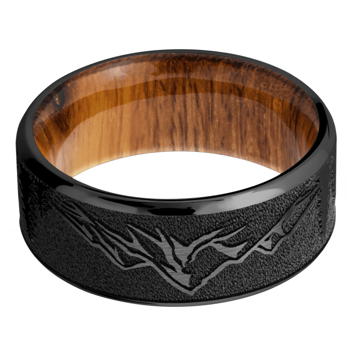 Zirconium + Satin , Polish Finish + Desert Iron Wood
