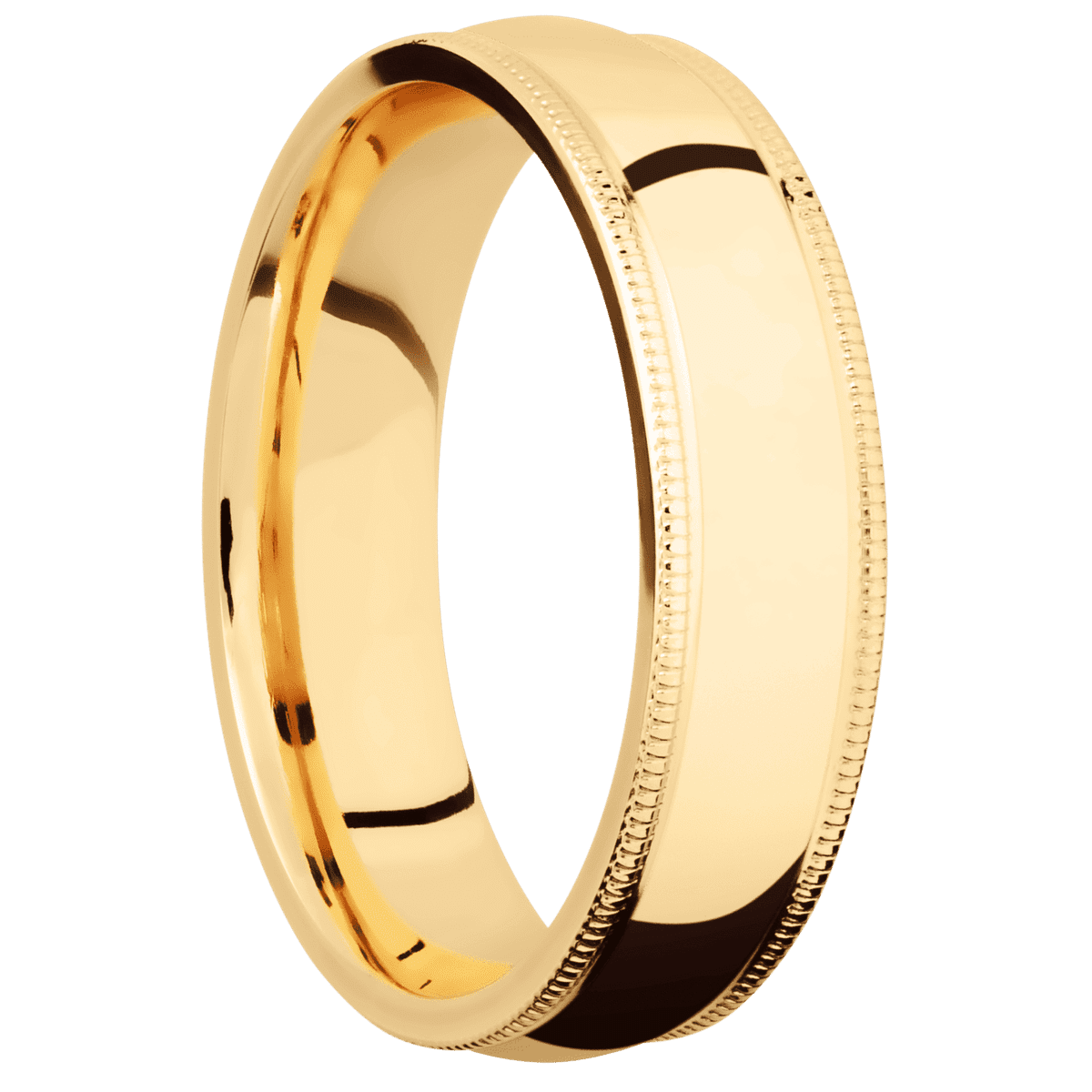 14K Yellow Gold + Polish Finish