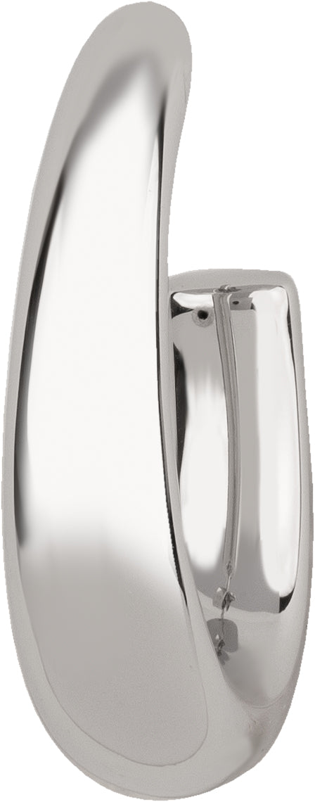 Sterling Silver "J" Shaped Hoop Earrings with Post