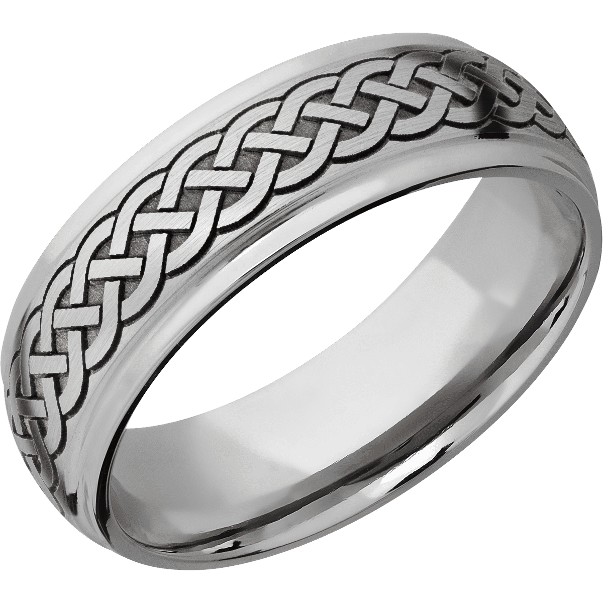 14K White Gold + Satin , Polish Finish