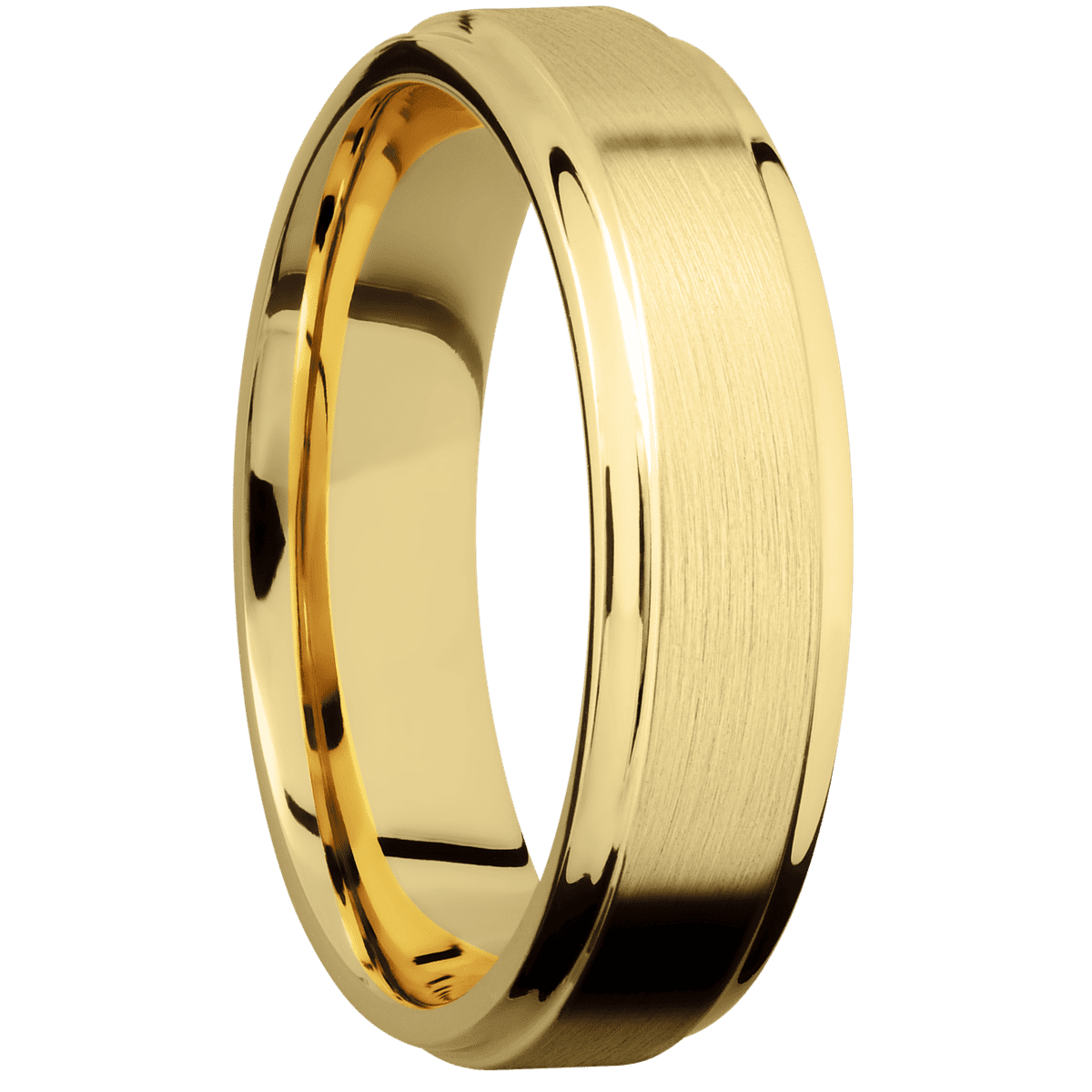 14K Yellow Gold + Satin , Polish Finish