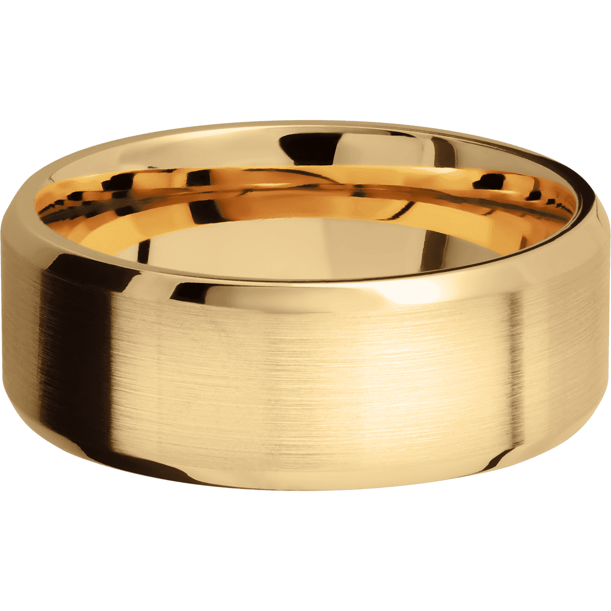 14K Yellow Gold + Satin , Polish Finish