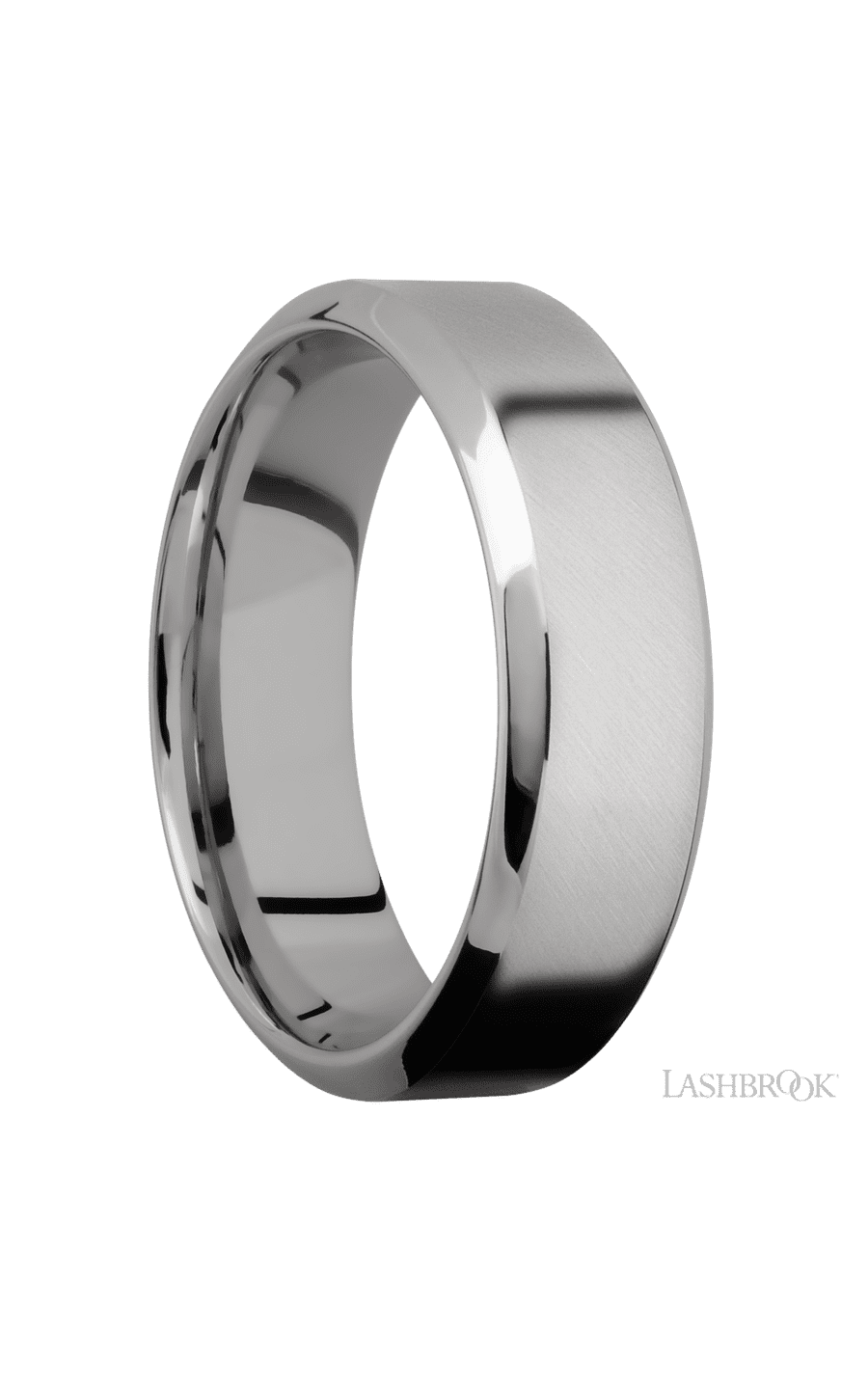 7 mm wide High Bevel Titanium band.