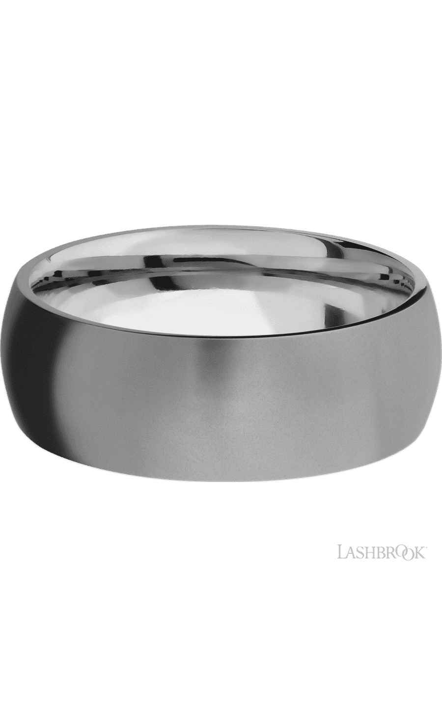 8 mm wide Domed Titanium band.