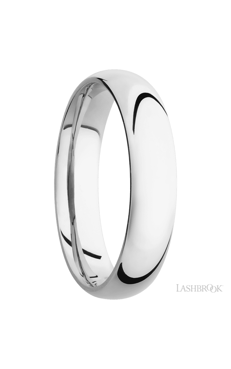 5 mm wide Domed Cobalt Chrome band.