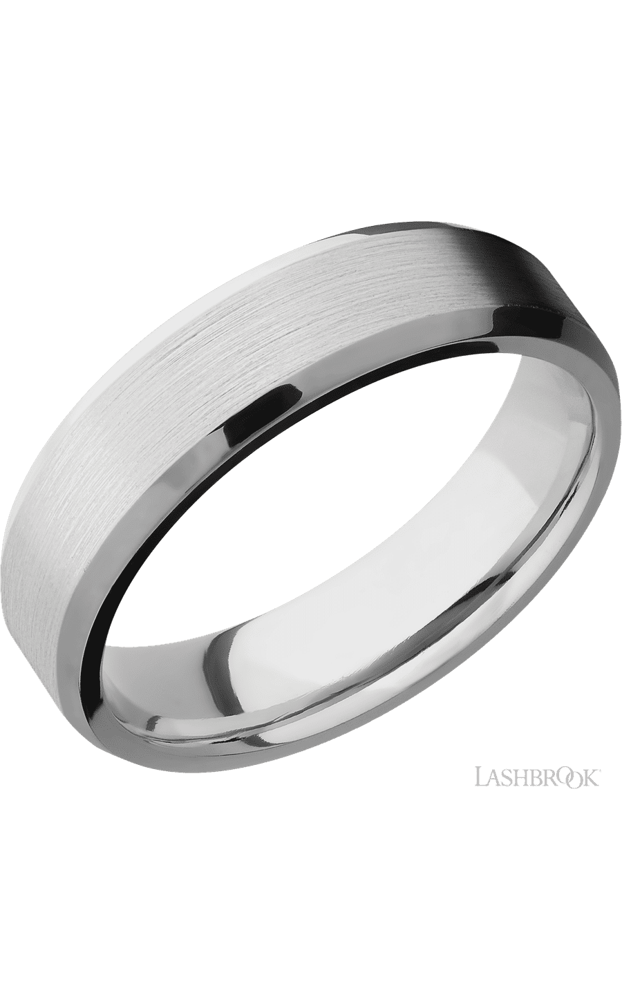 6 mm wide Beveled Cobalt Chrome band.