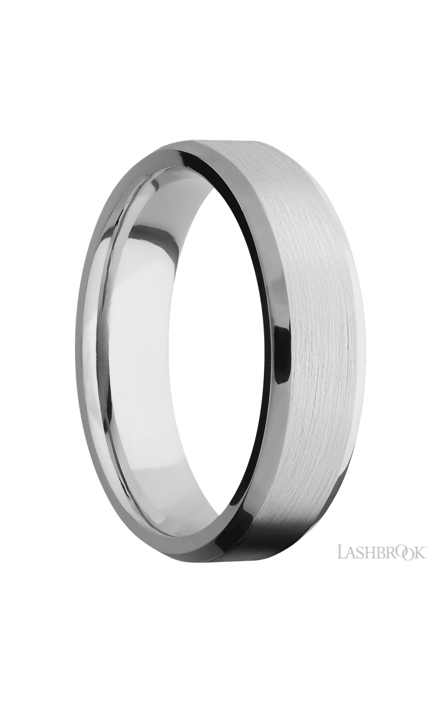 6 mm wide Beveled Cobalt Chrome band.