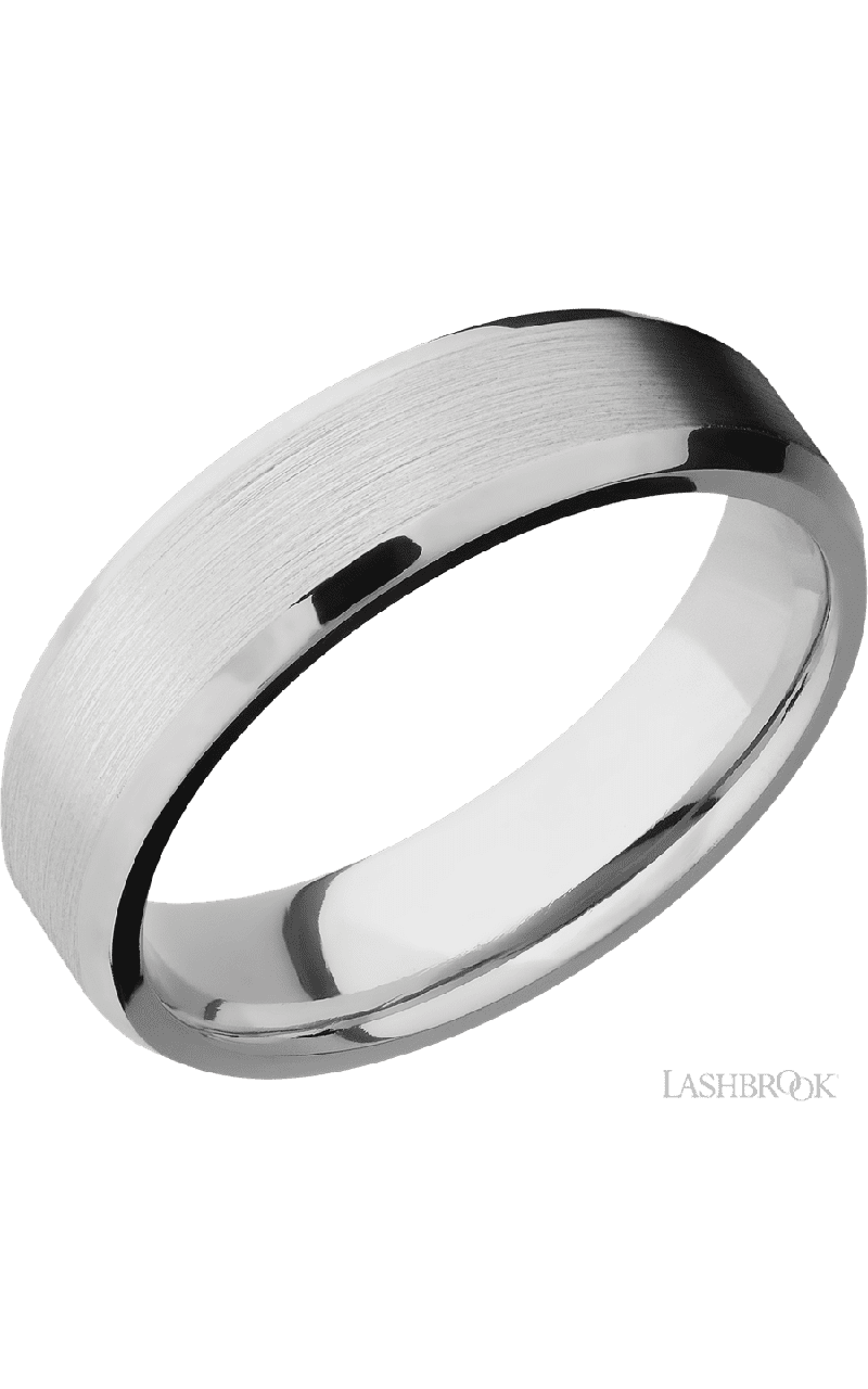6 mm wide Beveled Platinum band.
