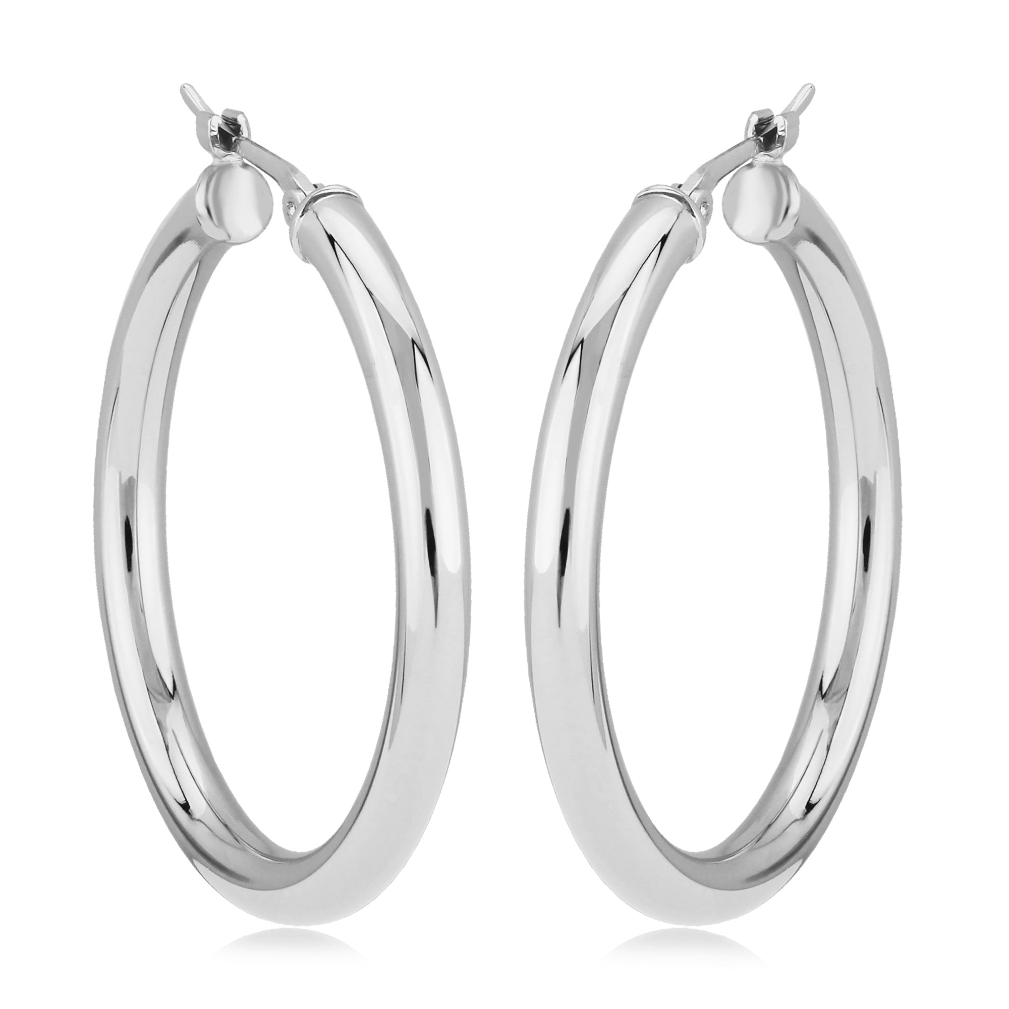 Sterling Silver 3x30M Tube Earrings