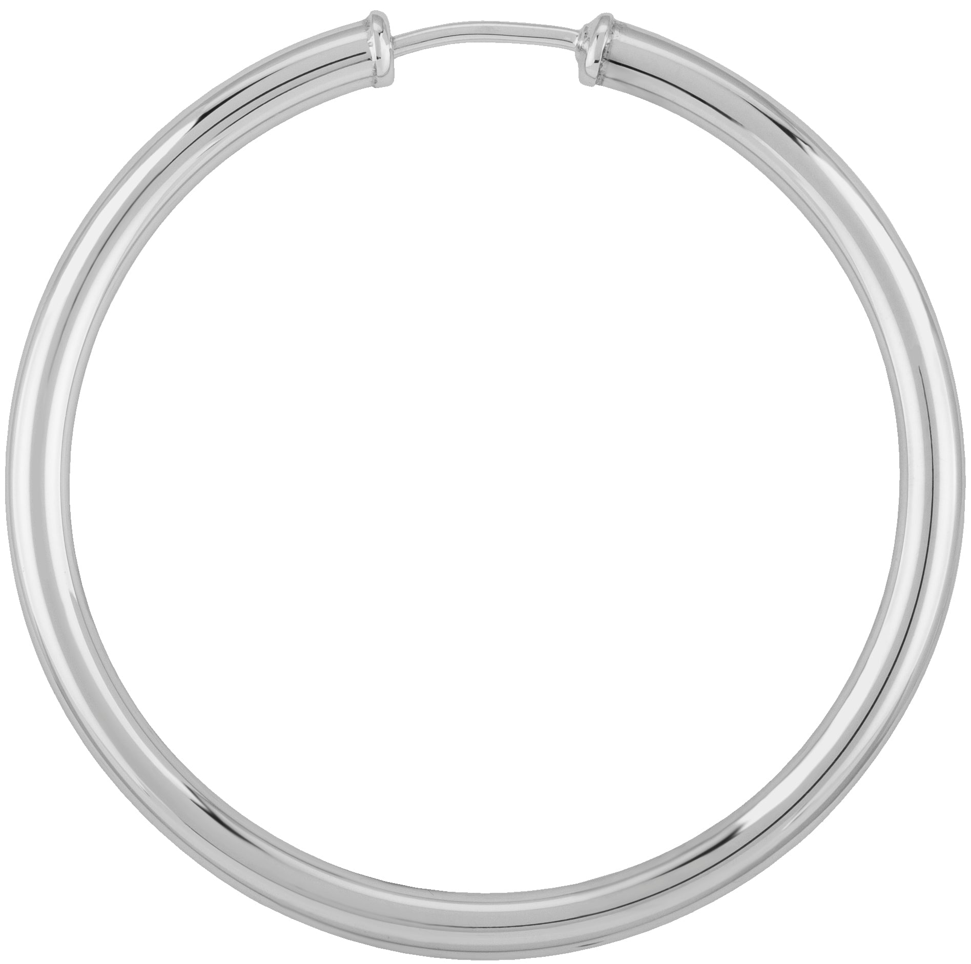 Sterling Silver 40MM Tube Hoop Earrings