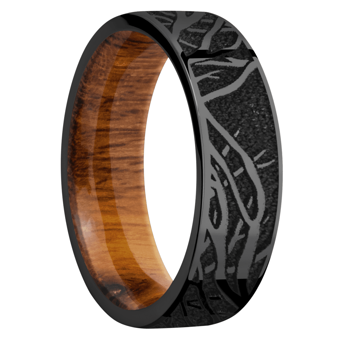 Zirconium + Polish Finish + Desert Iron Wood