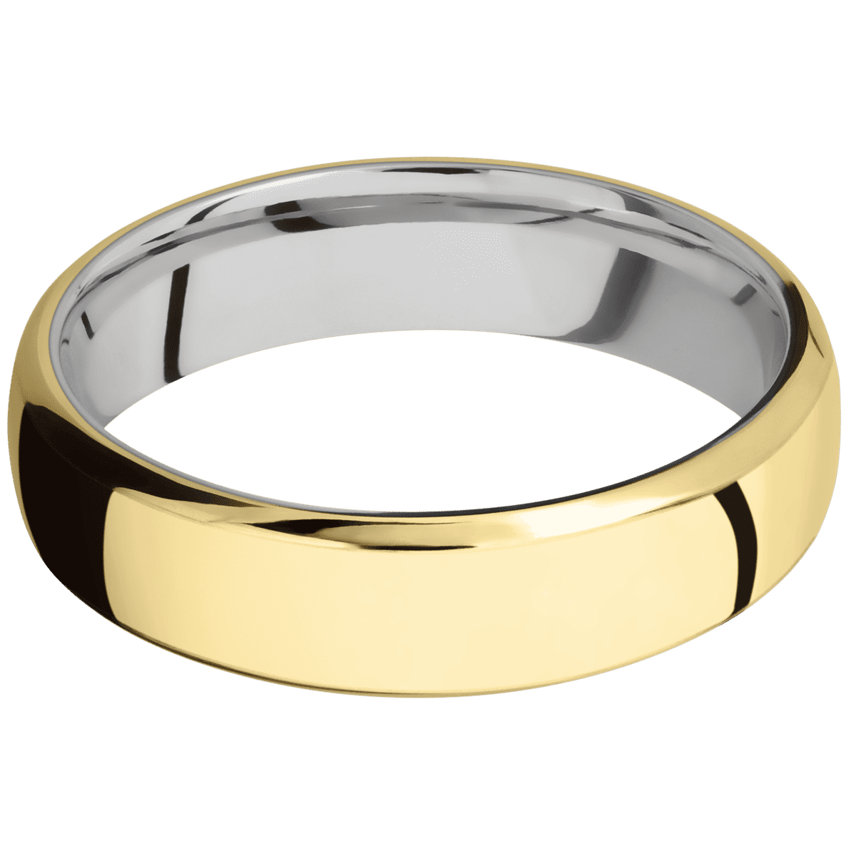 14K Yellow Gold + Polish , Polish Finish + Palladium Silver