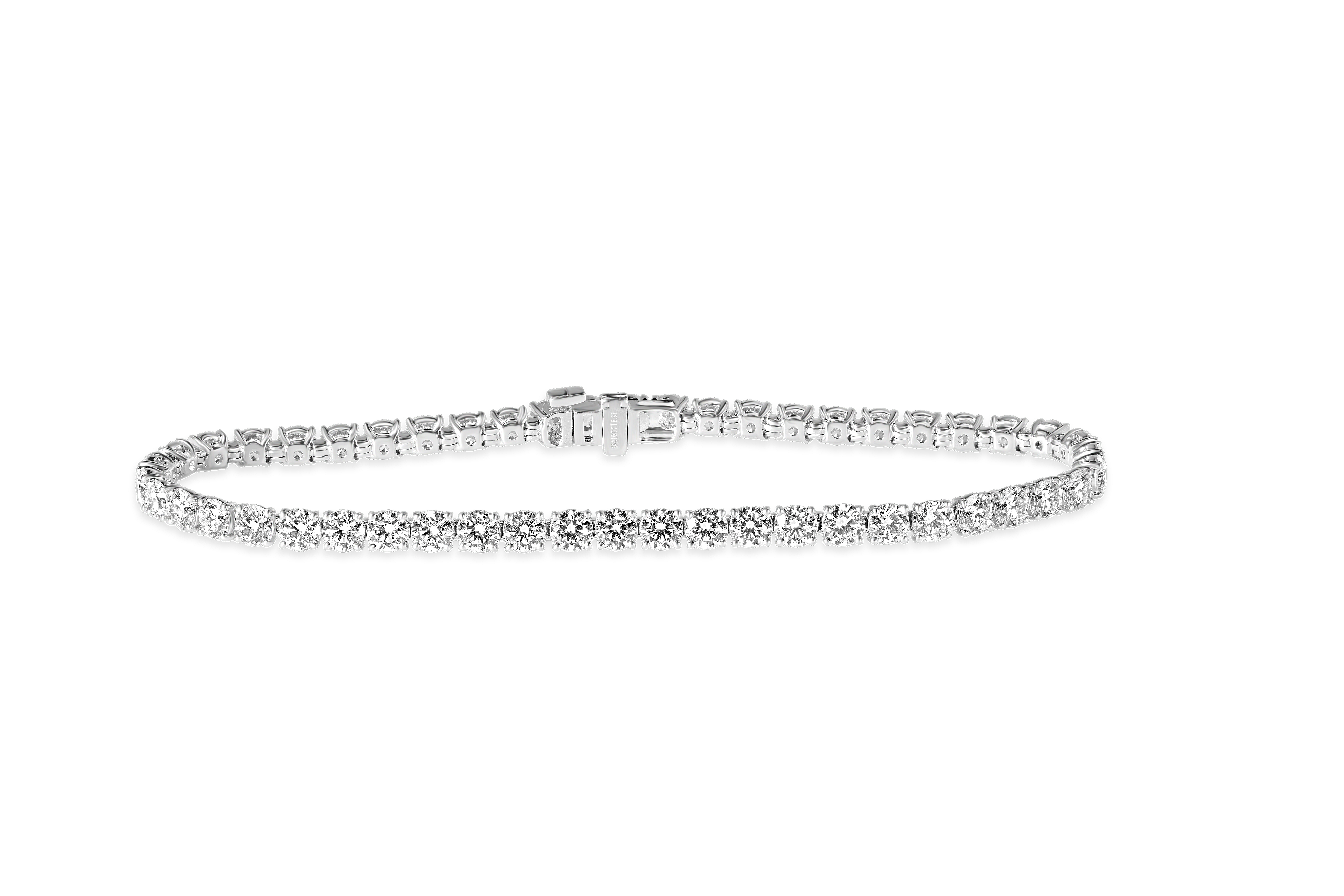 14K White and Yellow Gold Lab Grown Diamond Buttercup Tennis Bracelet