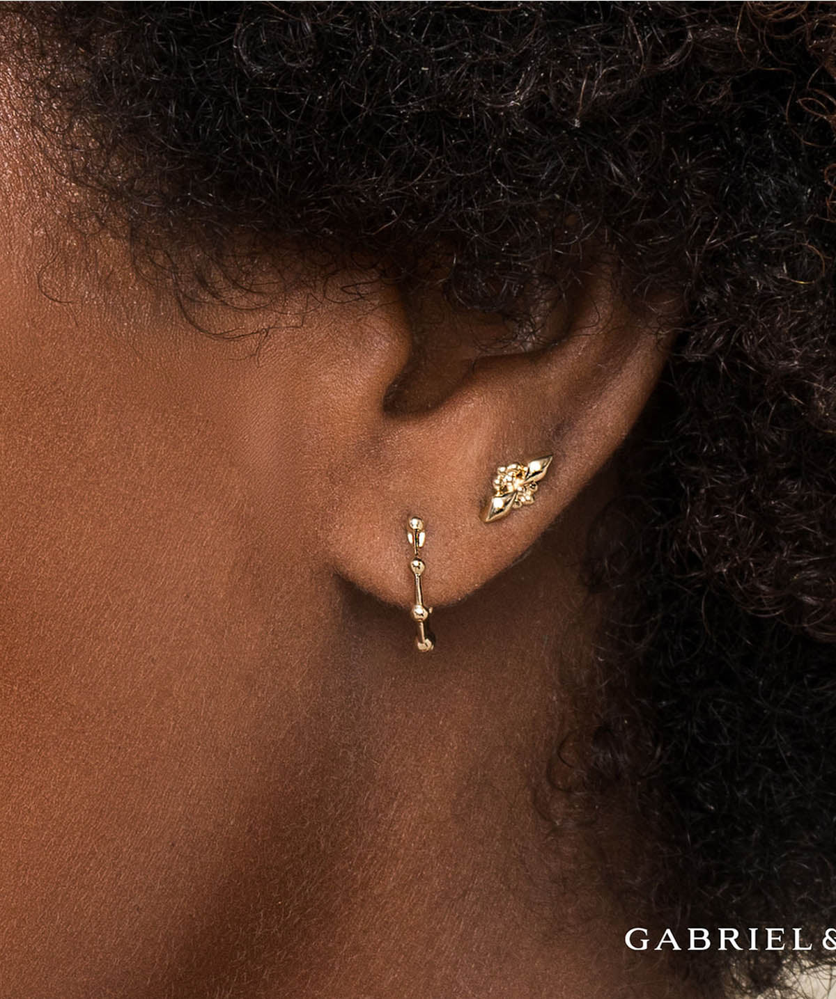 14K Yellow Gold Bujukan Station Huggie Earrings