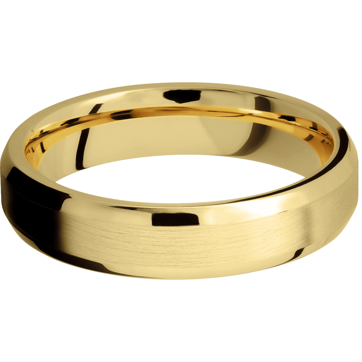 10K Yellow Gold + Satin , Polish Finish