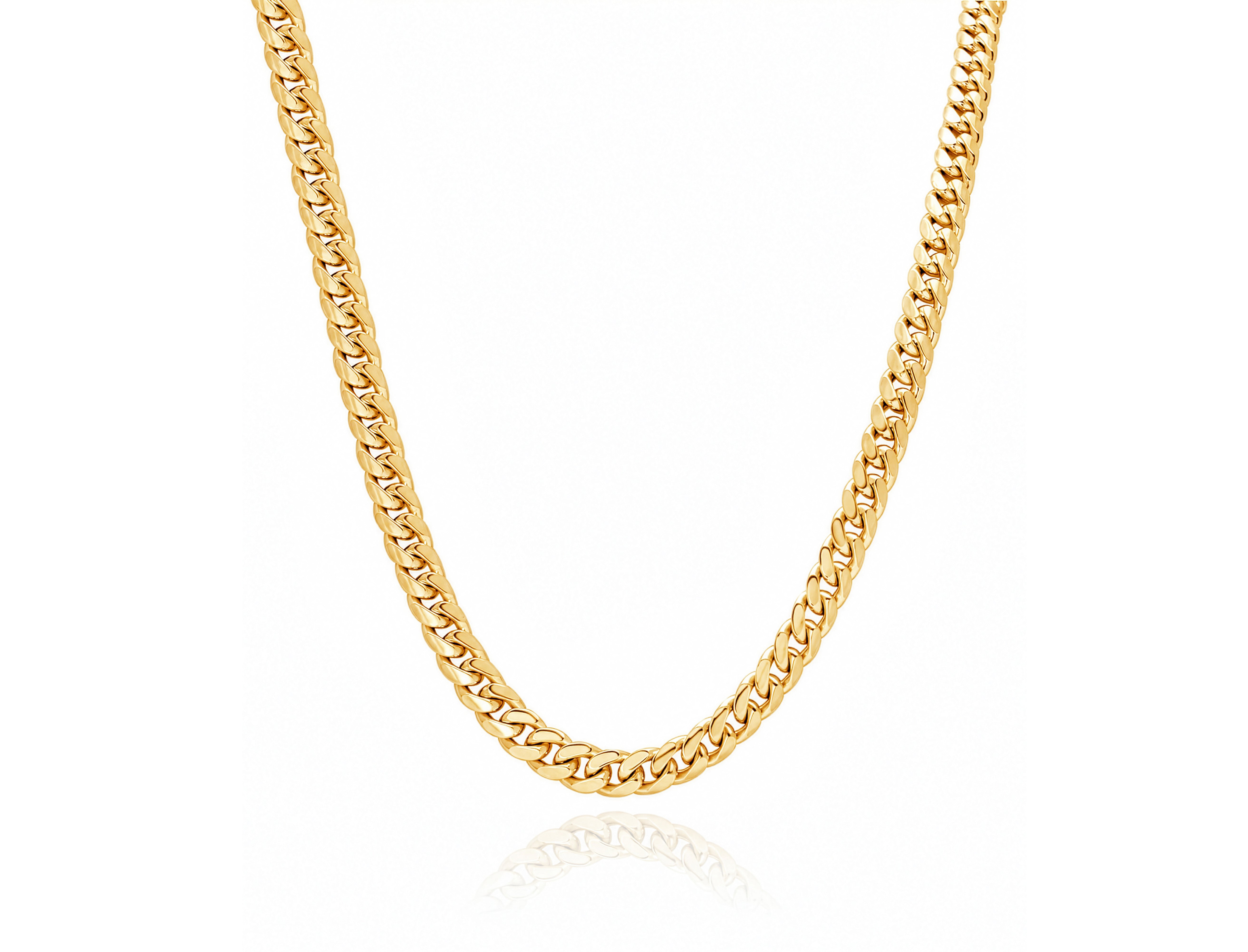 10K Yellow Gold 4mm Miami Cuban 24 inch Chain