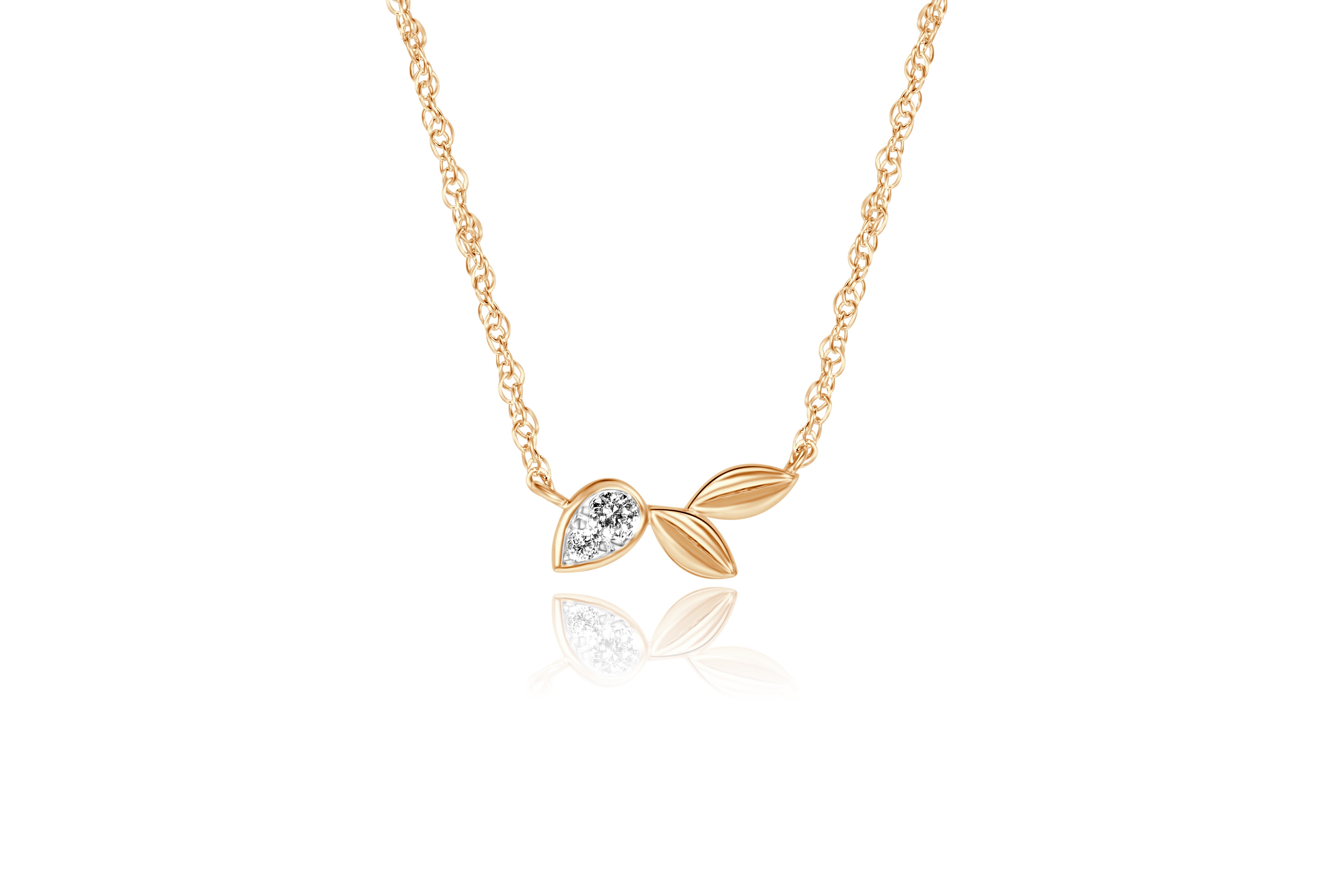 14K Yellow Gold Stationed Adjustable Necklace