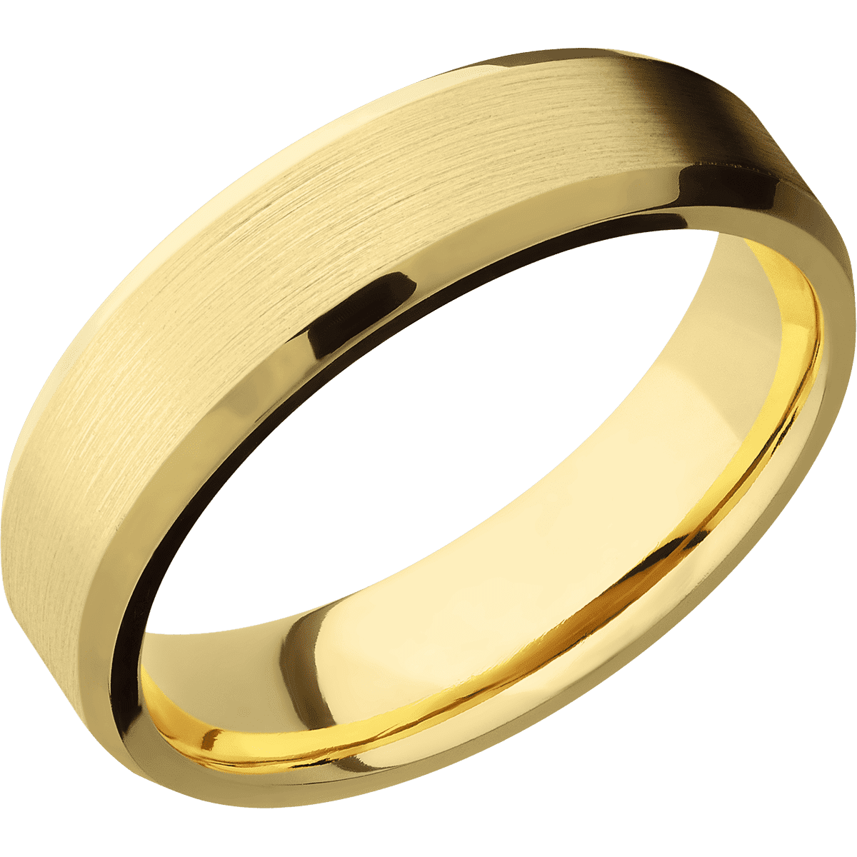 14K Yellow Gold + Satin , Polish Finish
