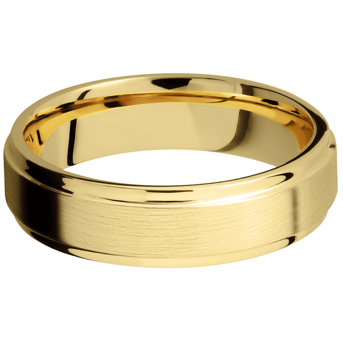 14K Yellow Gold + Satin , Polish Finish