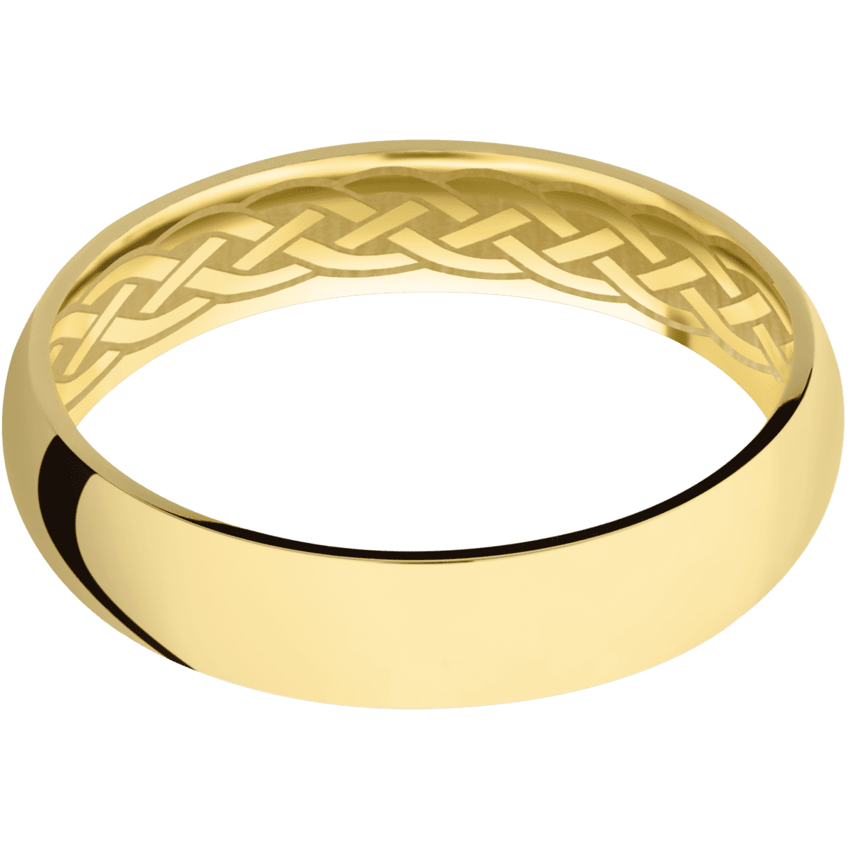 14K Yellow Gold + Polish Finish