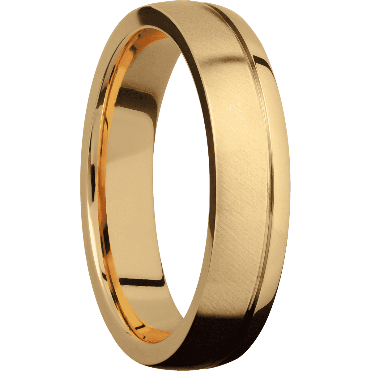 14K Yellow Gold + Anglesatin , Polish Finish