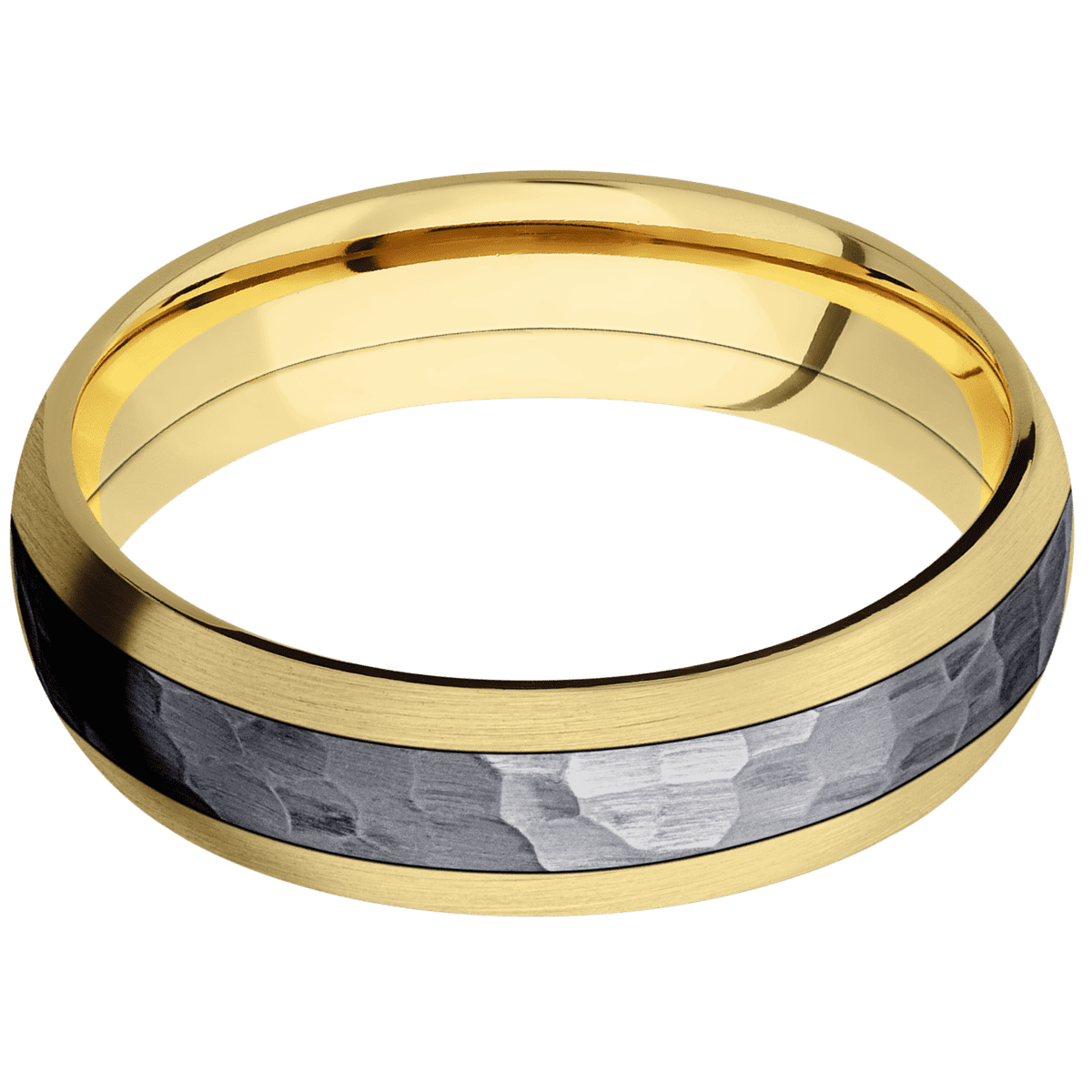 14K Yellow Gold + Satin Finish