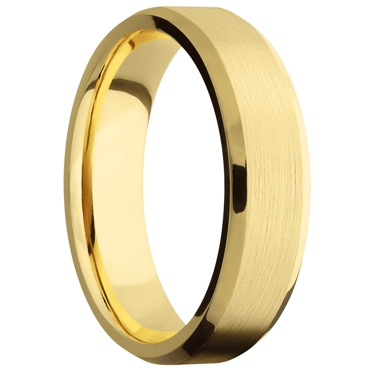 14K Yellow Gold + Satin , Polish Finish