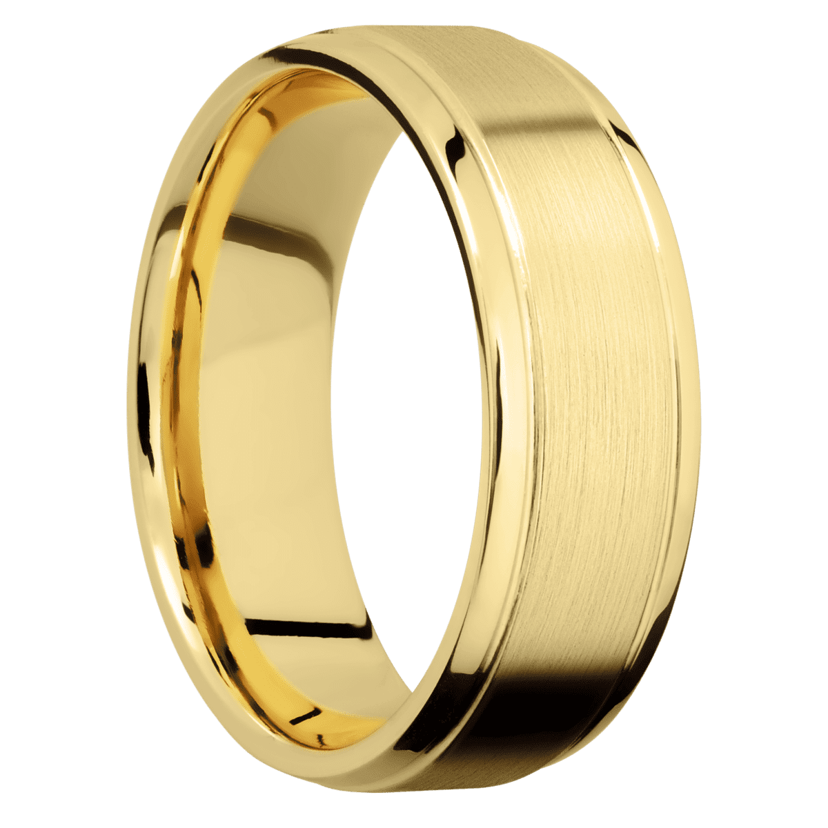 10K Yellow Gold + Satin , Polish Finish