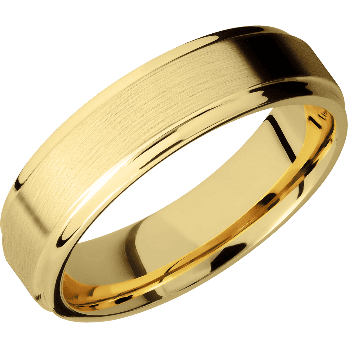 10K Yellow Gold + Satin , Polish Finish