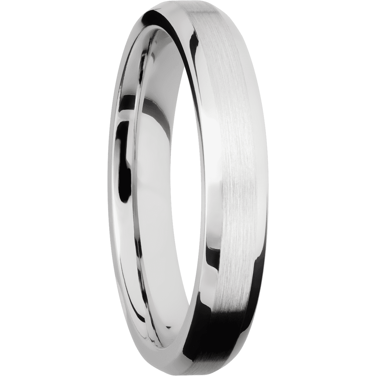 14K White Gold + Satin , Polish Finish
