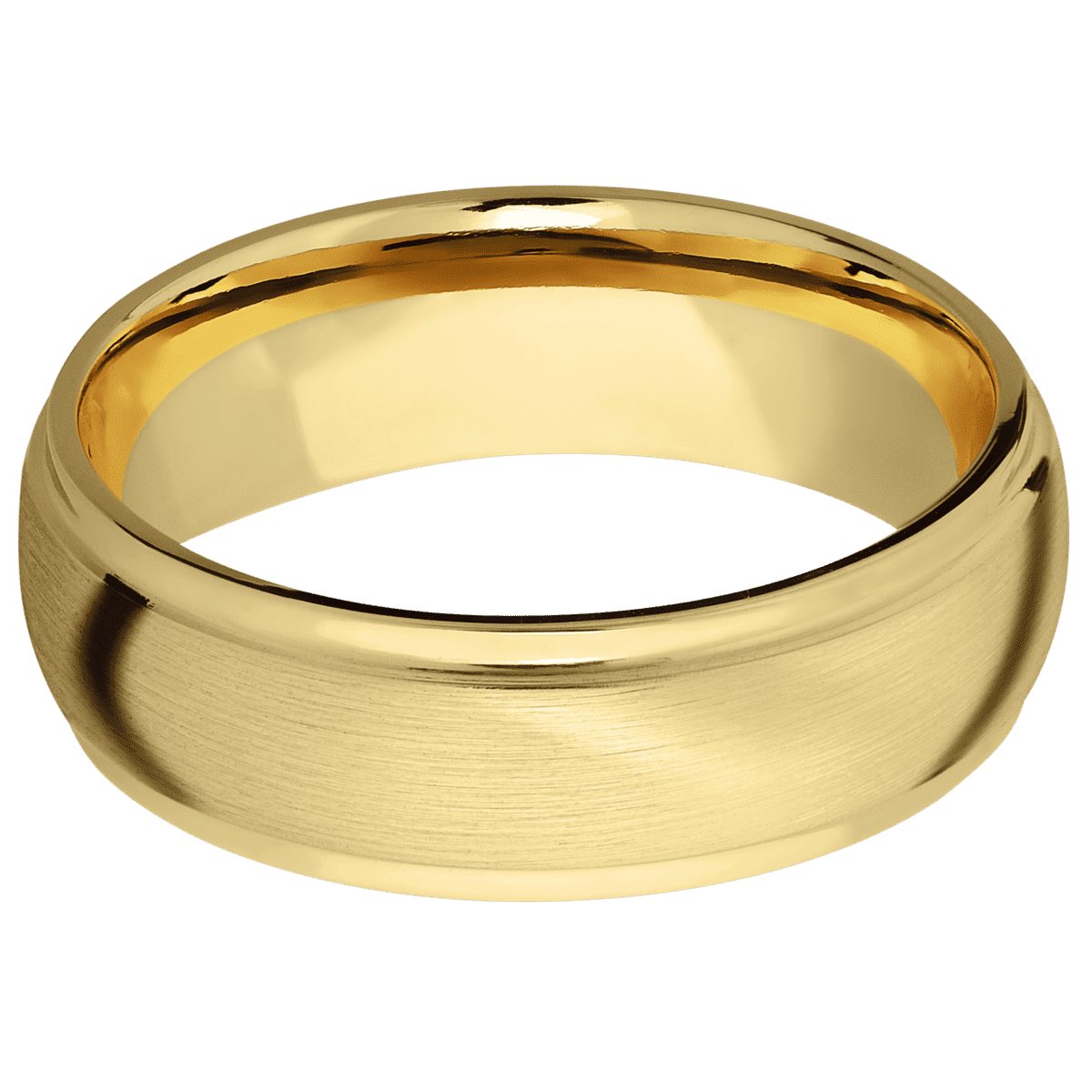 10K Yellow Gold + Satin , Polish Finish