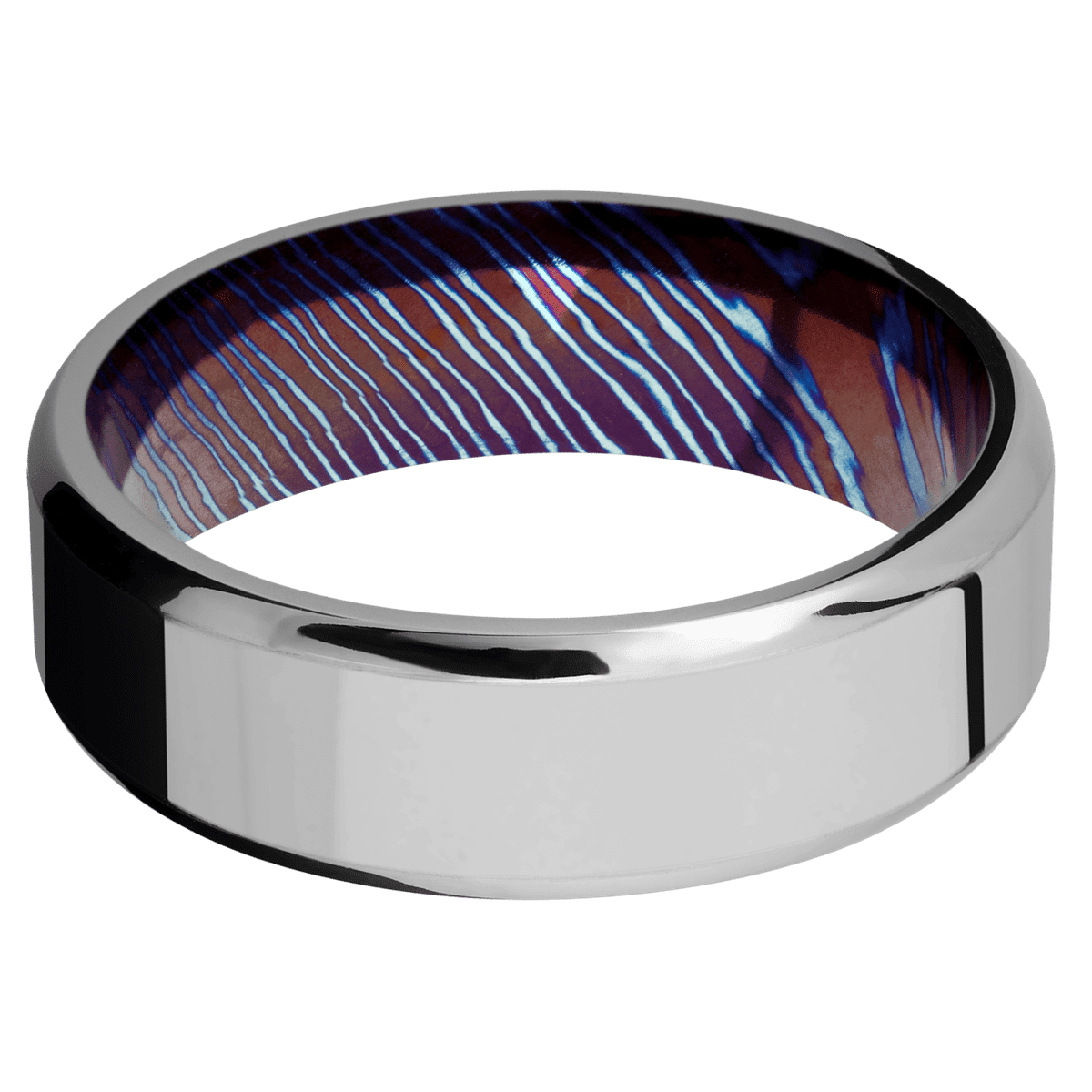 Titanium + Polish , Polish Finish + Titanium Damascus