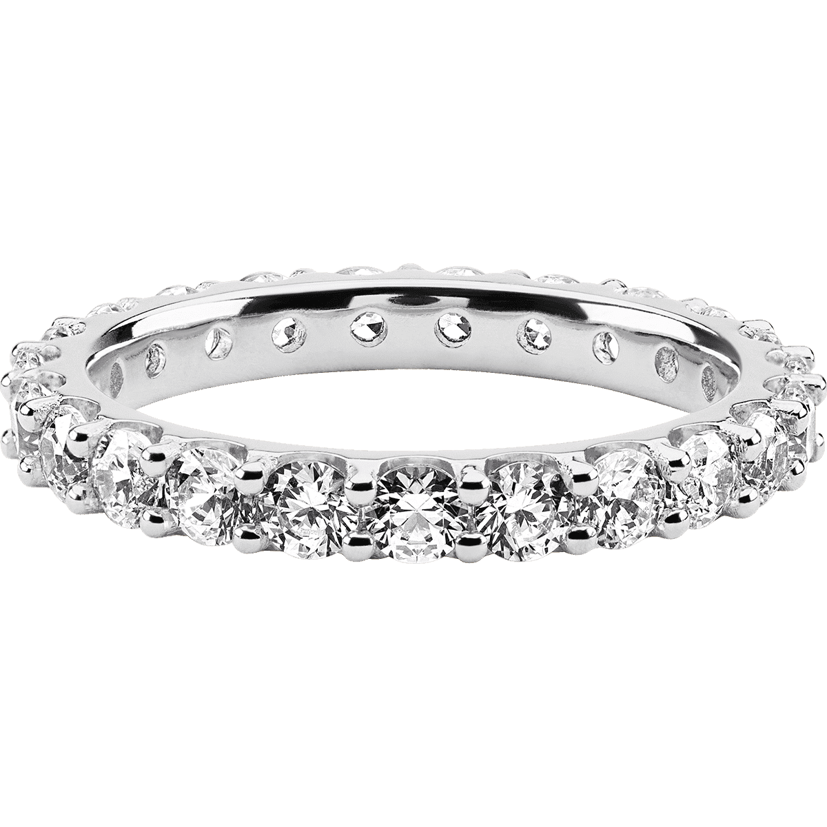 18K White Gold band with 23 Round Lab Grown Diamond (ST) having TCW-1.61