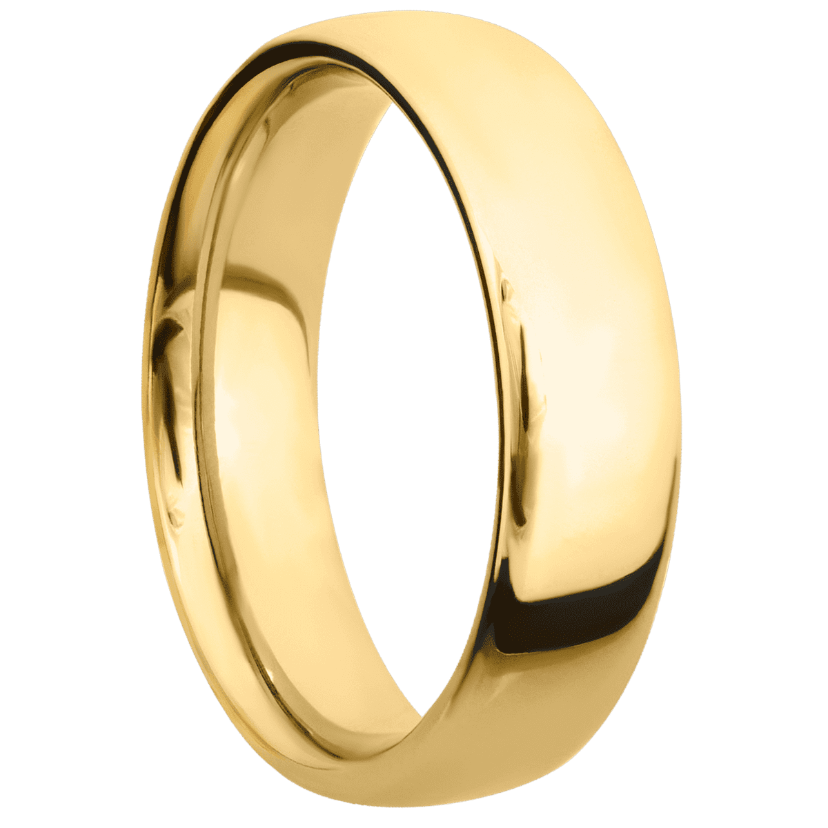 14K Yellow Gold + Polish Finish