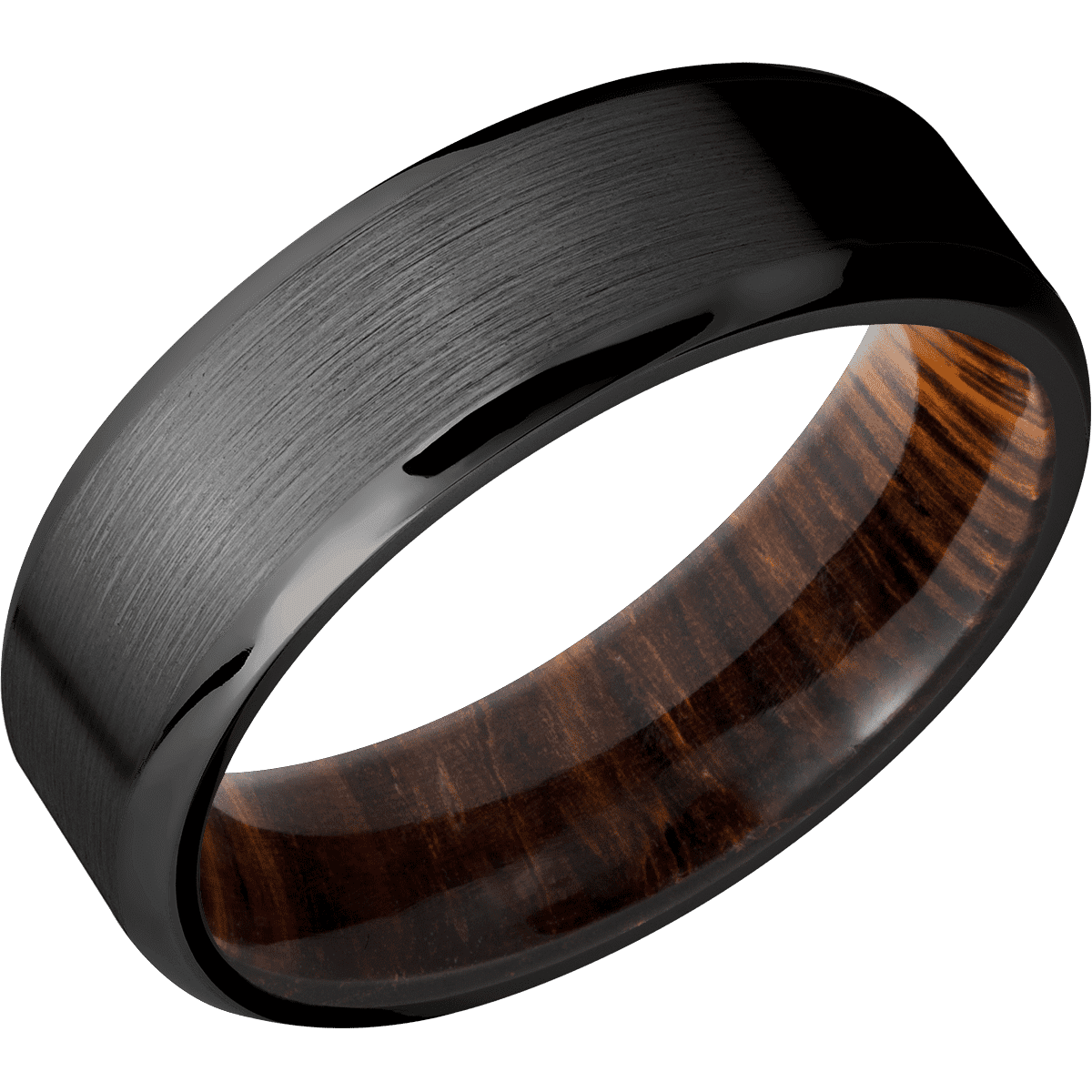 Zirconium + Satin , Polish Finish + Cocobolo
