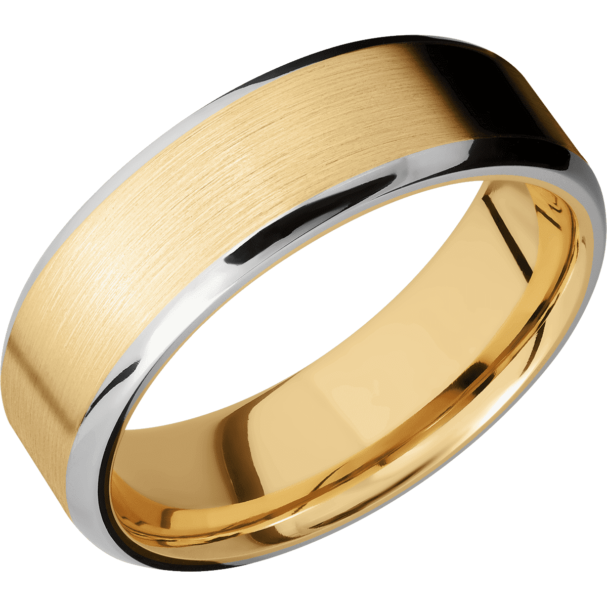 10K Yellow Gold + Satin , Polish Finish