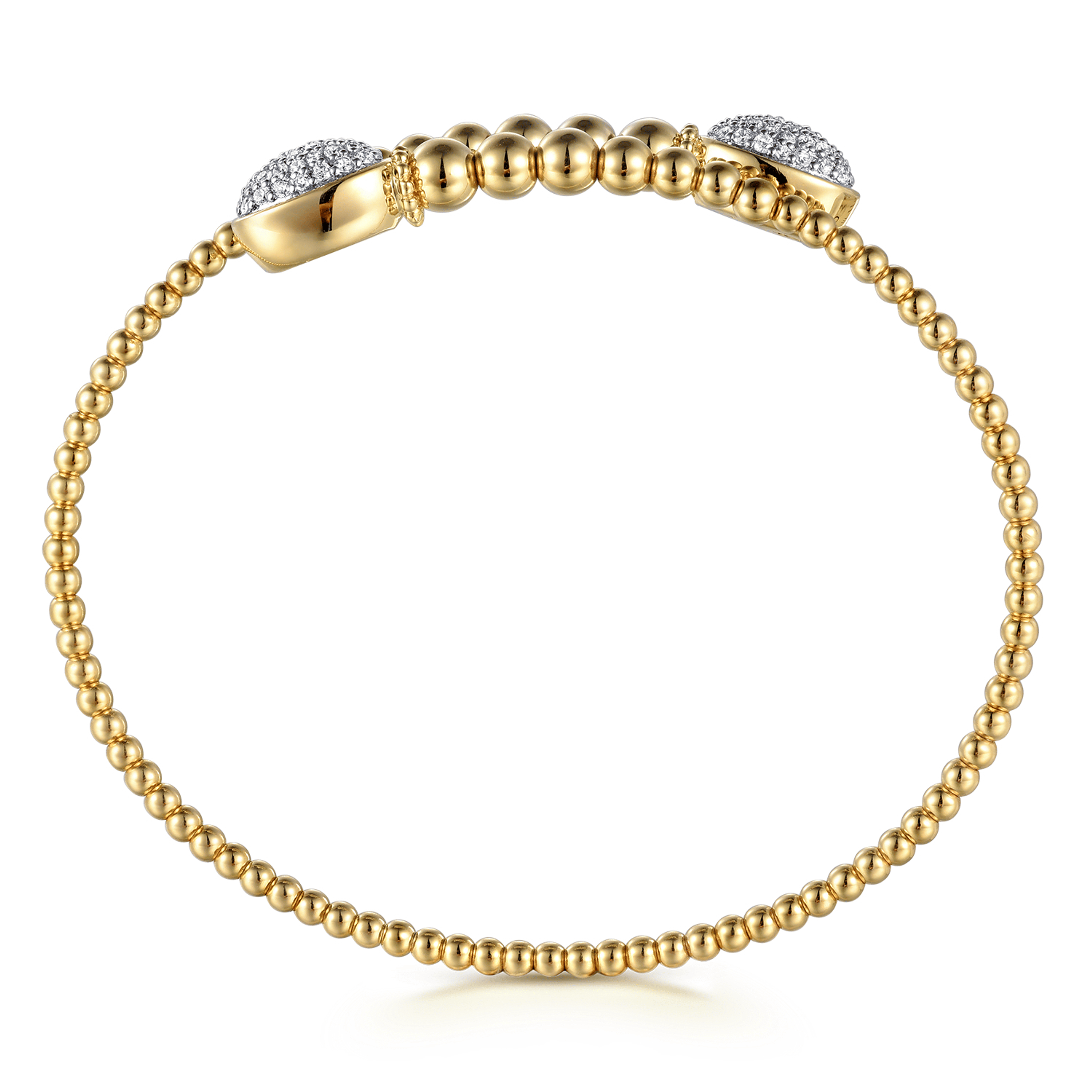 14K Yellow Gold Bujukan Diamond Bangle