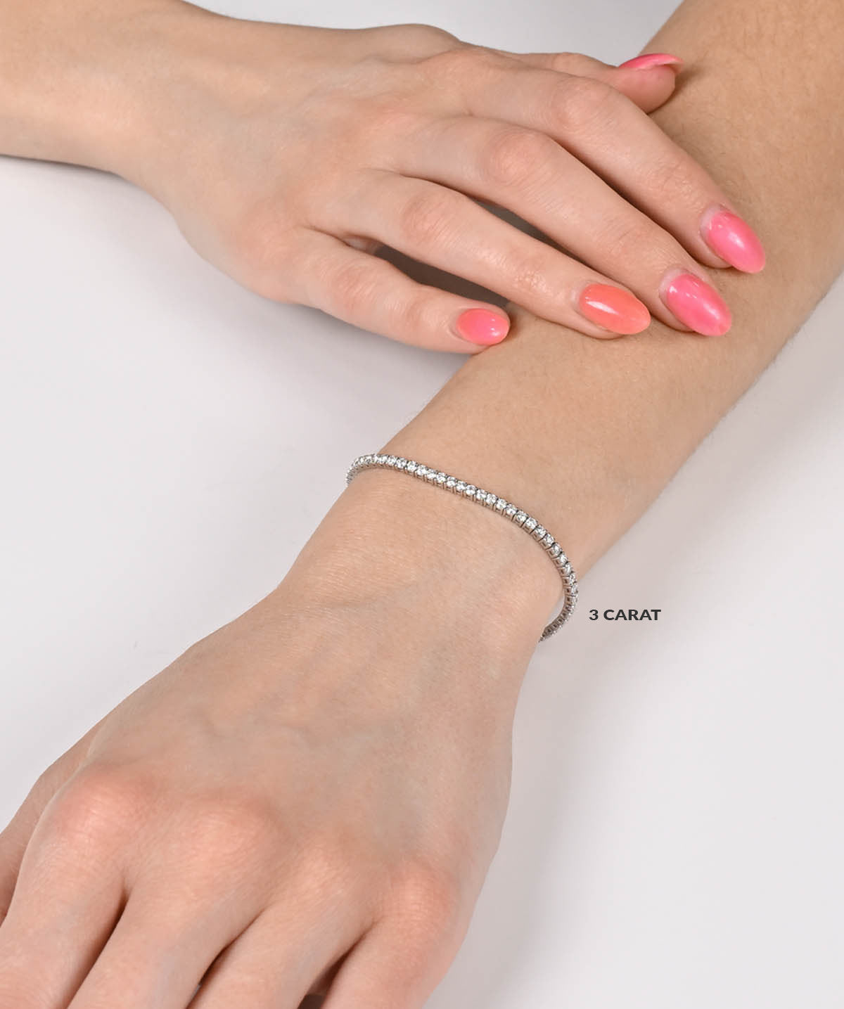 14K White Gold Lab Grown Diamond Tennis Bracelets