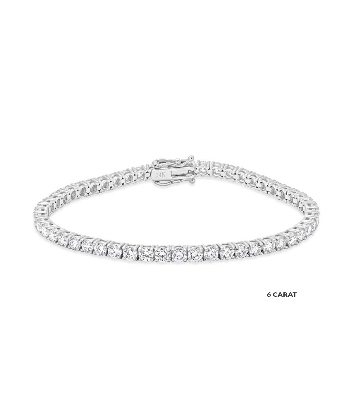 14K White Gold Lab Grown Diamond Tennis Bracelets