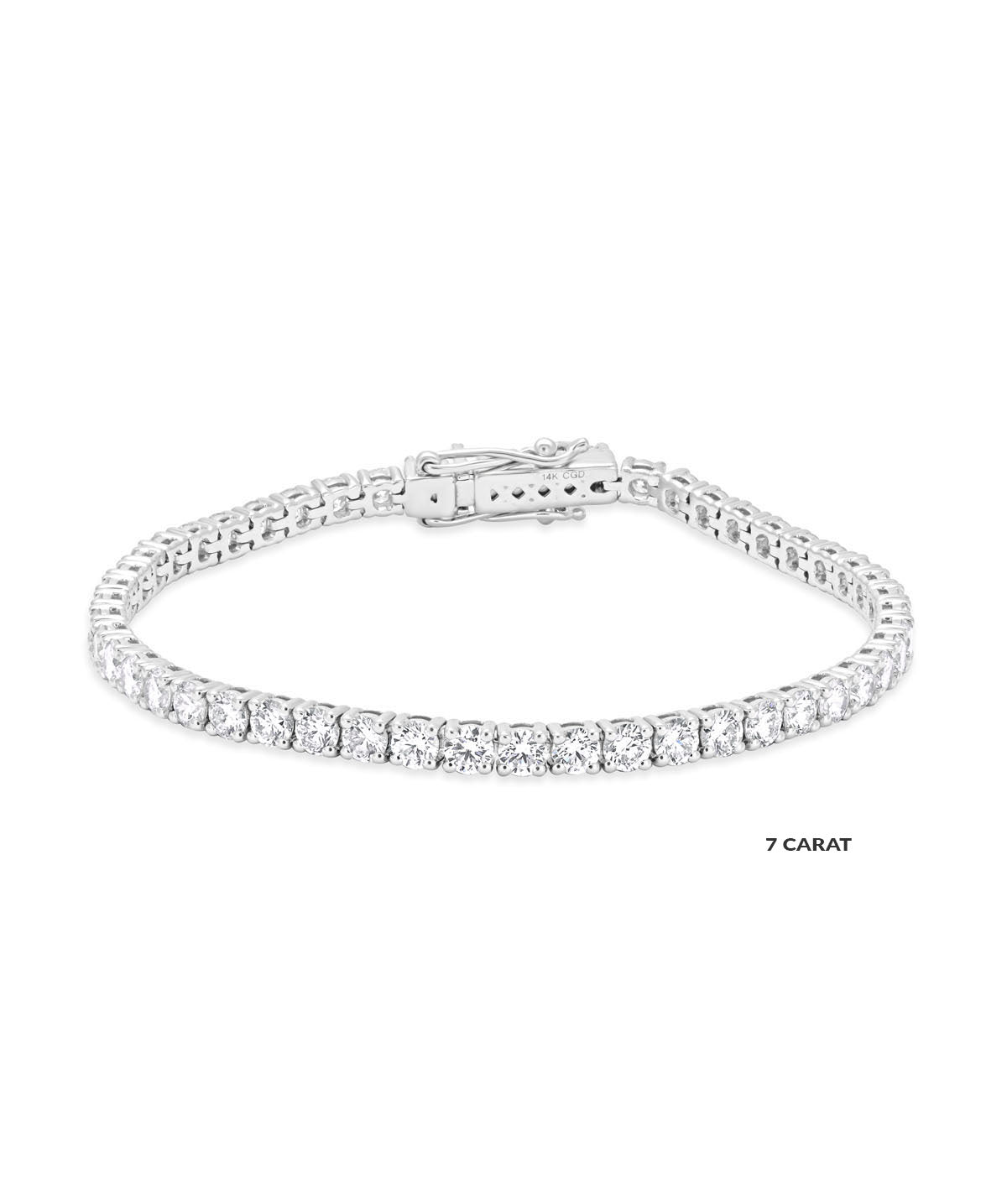 14K White Gold Lab Grown Diamond Tennis Bracelets