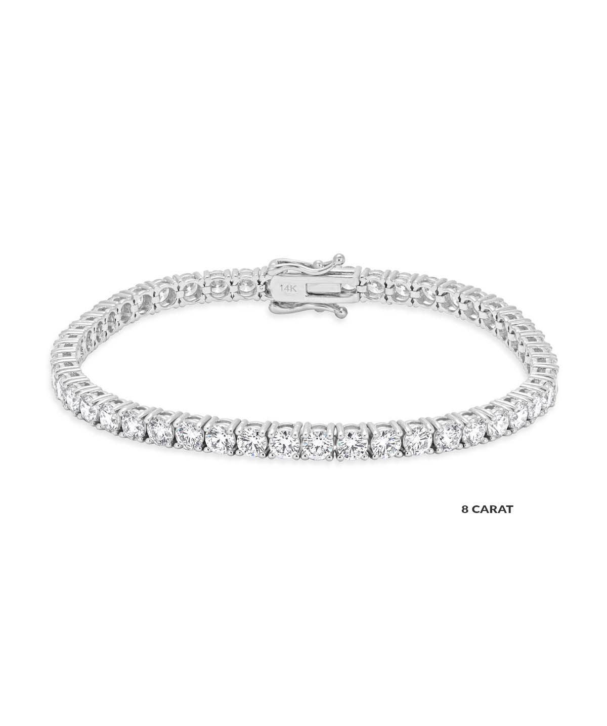 14K White Gold Lab Grown Diamond Tennis Bracelets
