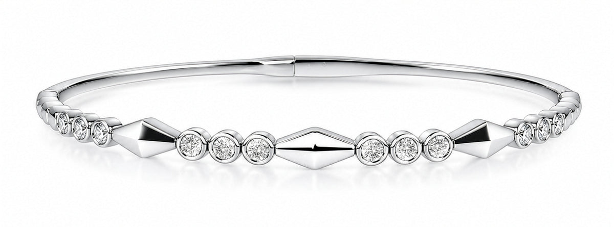 925 Sterling Silver Flexible Bangle Bracelet