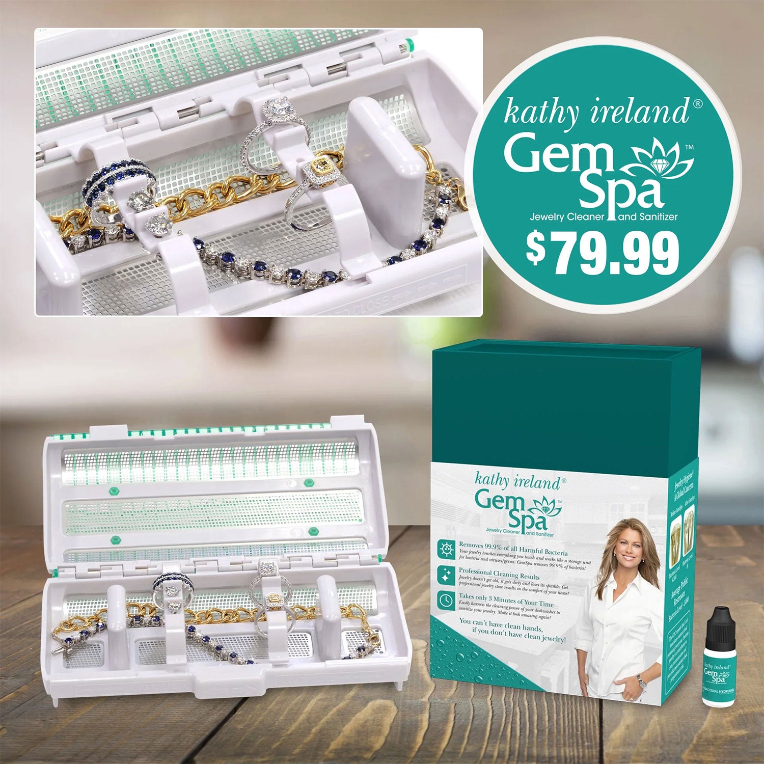 Kathy Ireland® GemSpa - Easy Home Jewelry Sanitizing System