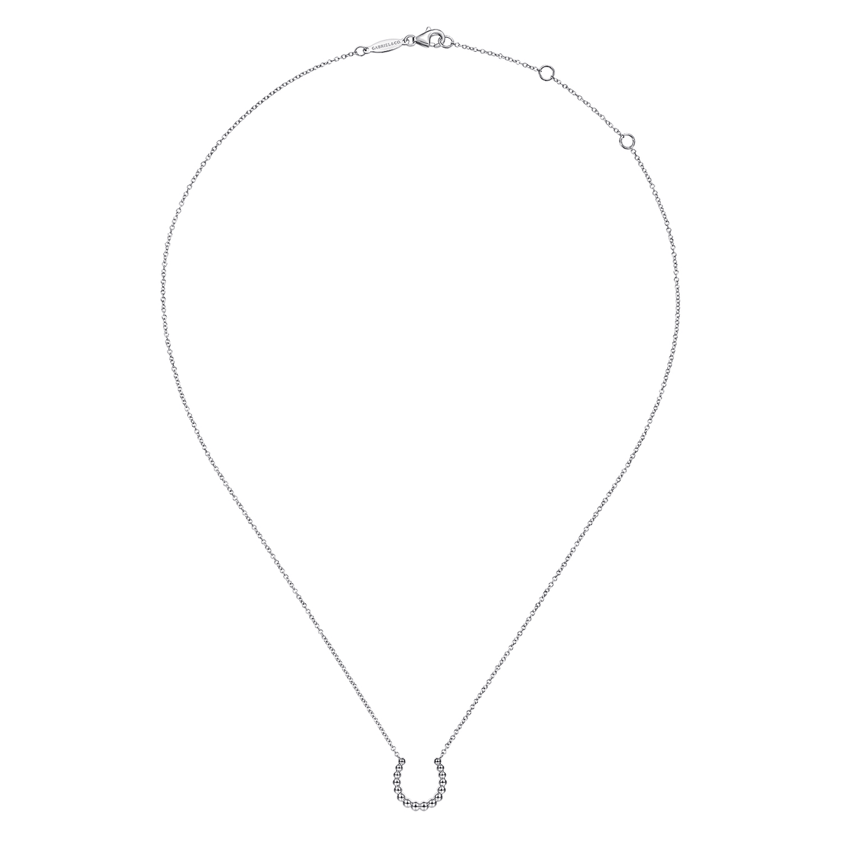 925 Sterling Silver Bujukan Bead Horseshoe Necklace