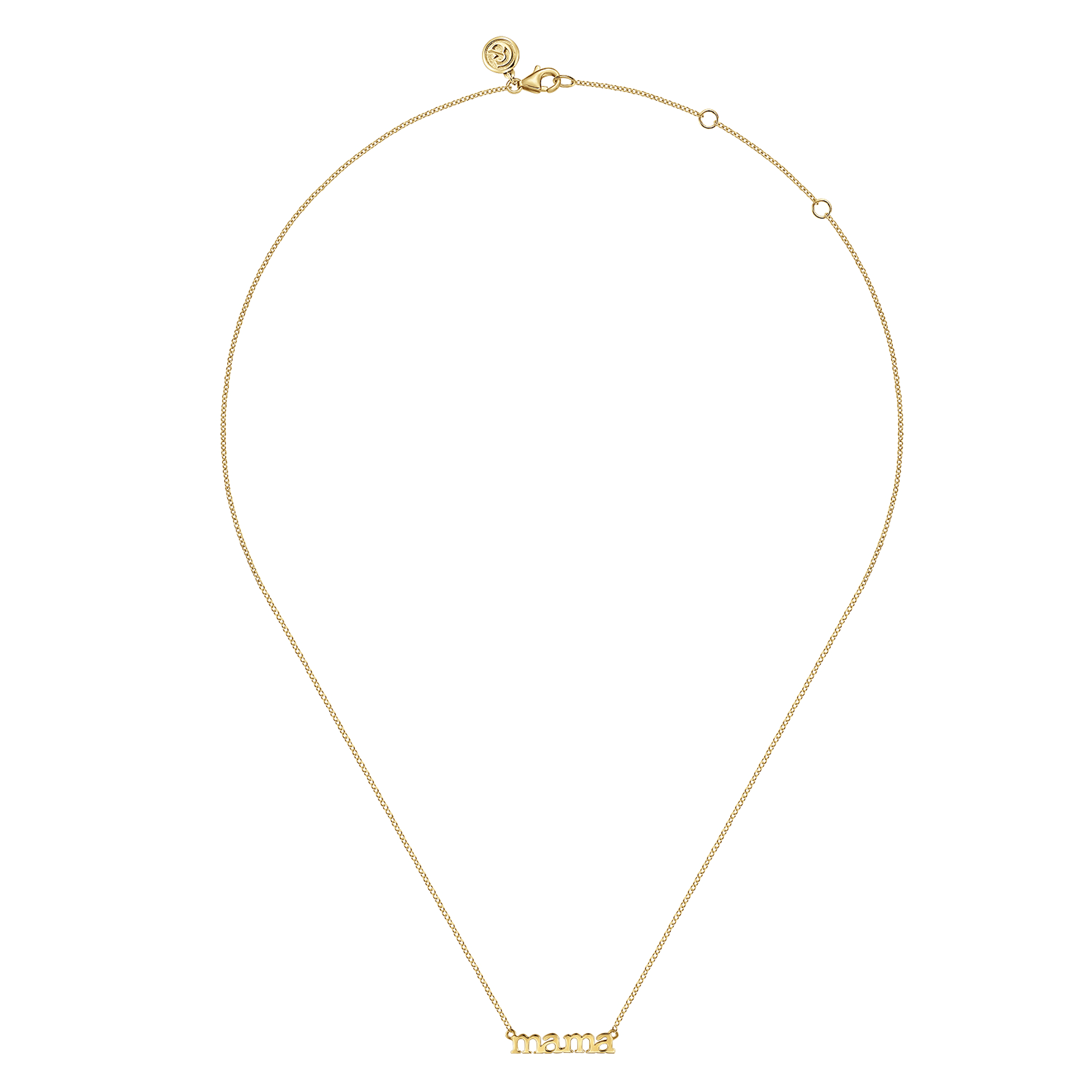 14K Yellow Gold Initial Necklace