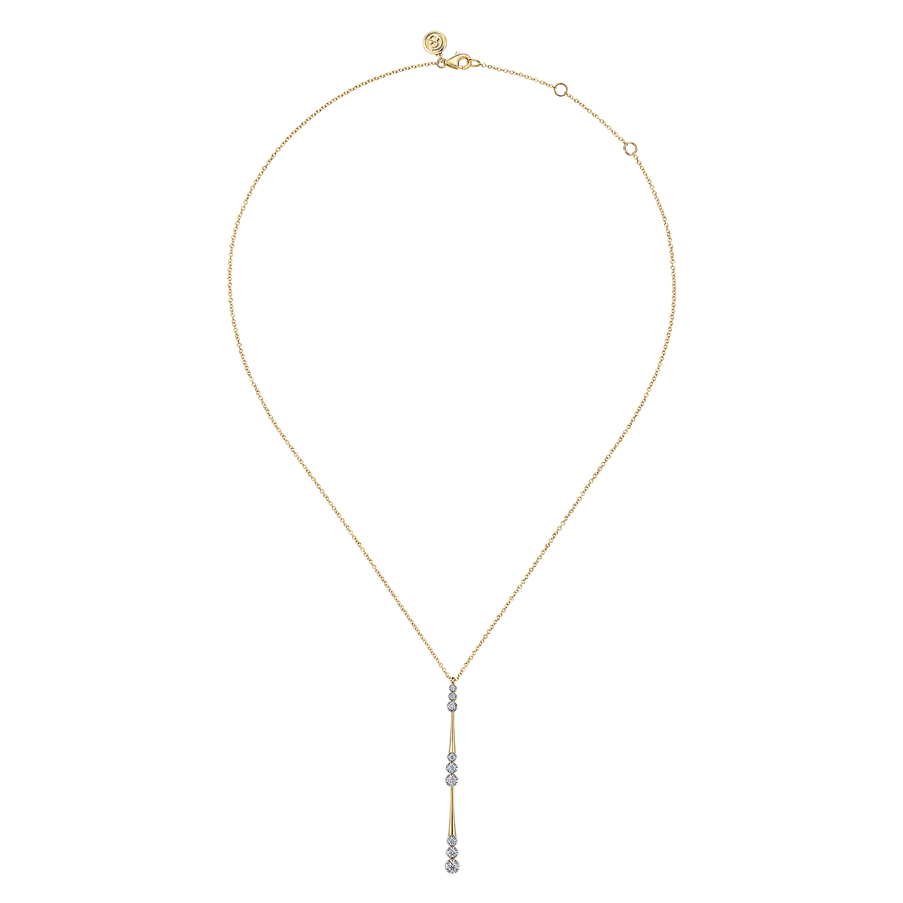 Pendant Necklace Drop 14K Yellow Gold Diamond