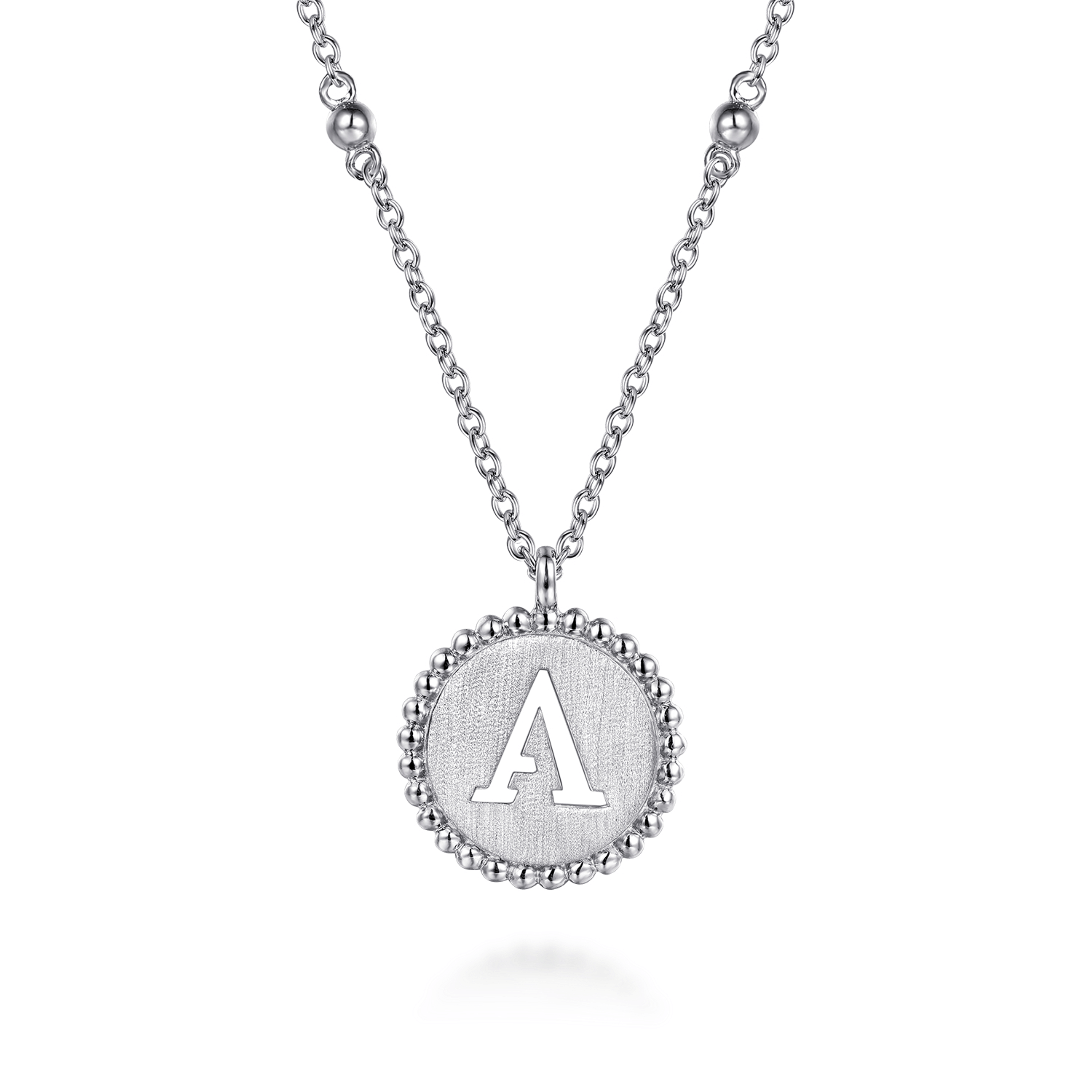 925 Sterling silver Bujukan punch out initial “A” medallion pendant