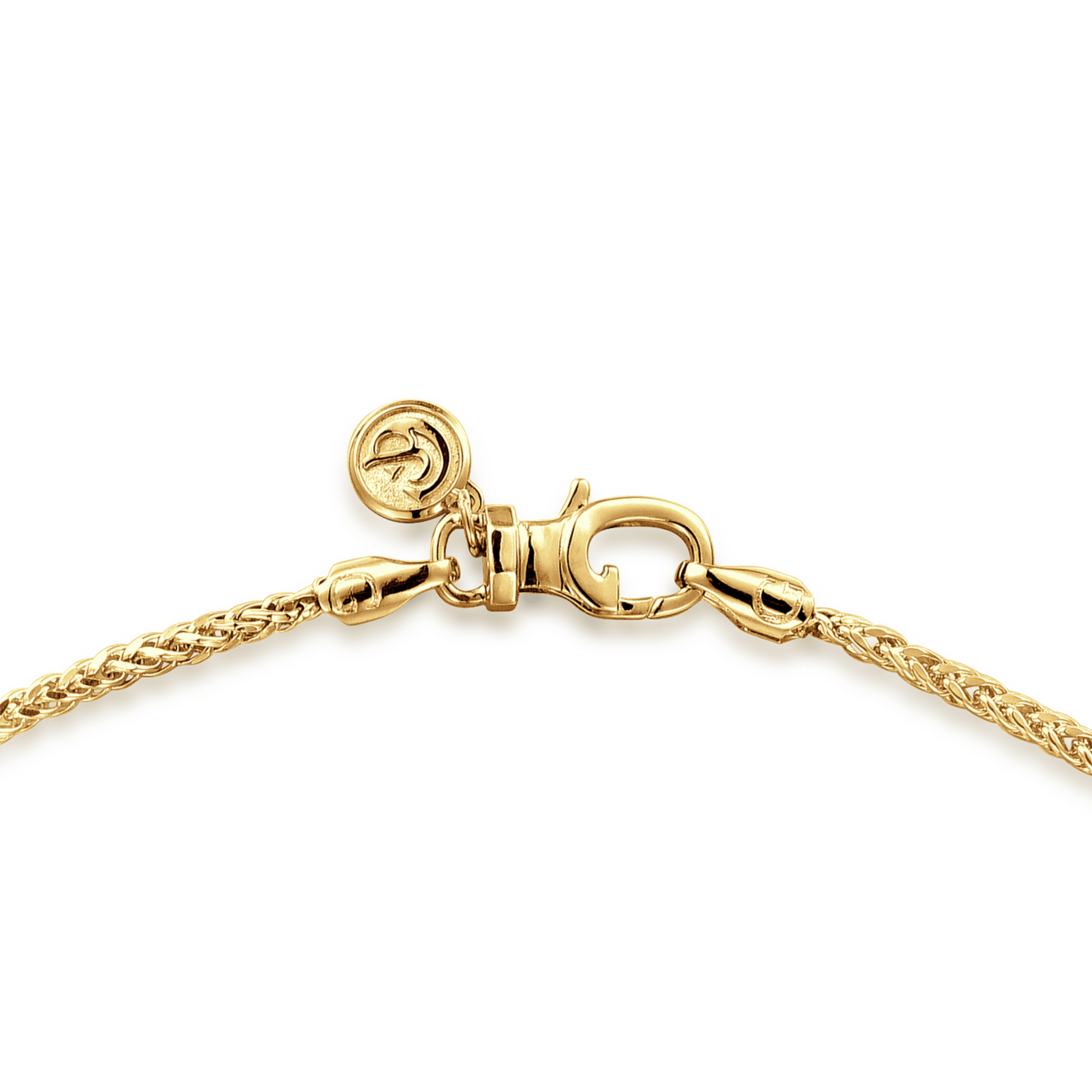 14K Yellow Gold Men's Hollow Wheat Chain Necklace
