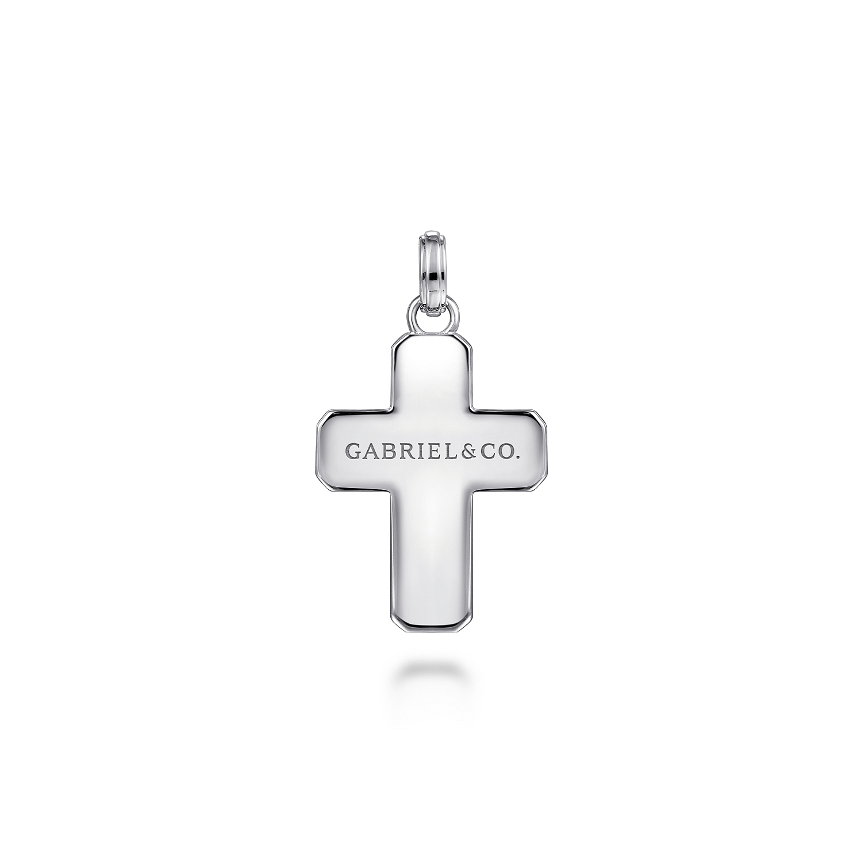 925 Sterling Silver Black Spinel Cross